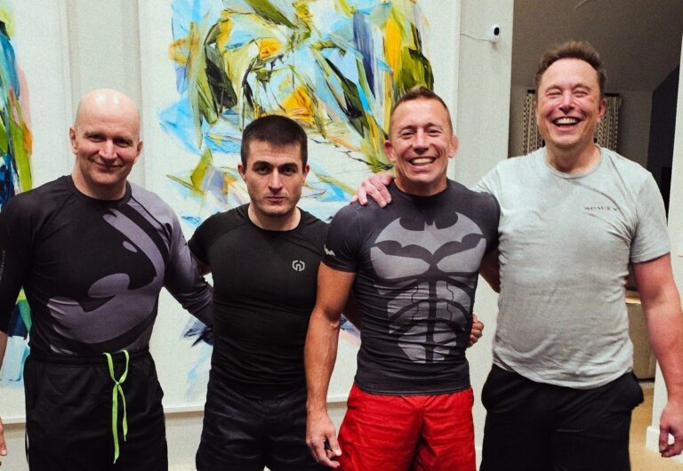Elon Musk photographié en train de s&rsquo;entraîner avec Georges St-Pierre