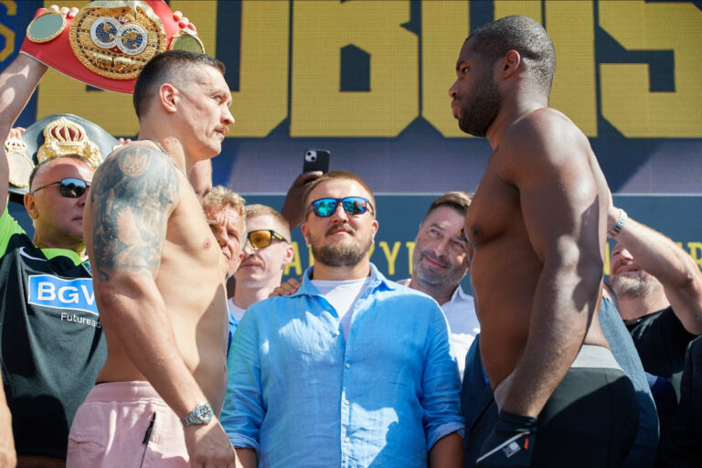 Usyk contre.  Résultats de la pesée Dubois