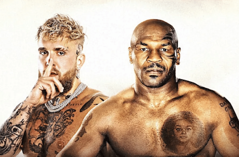 Jake Paul contre.  Mike Tyson