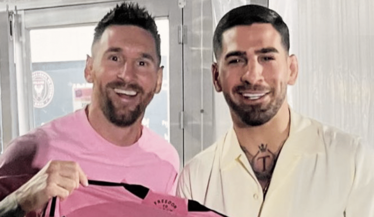 Le champion de l’UFC Topuria rencontre la star du football Messi
