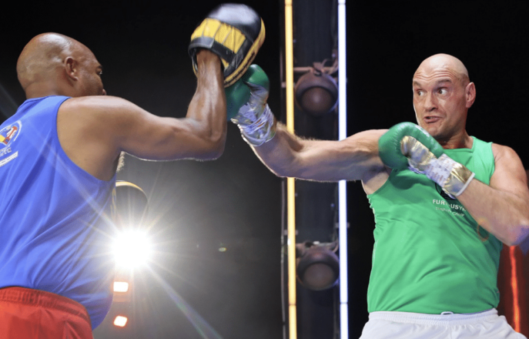 Entraînement médiatique Fury contre Usyk