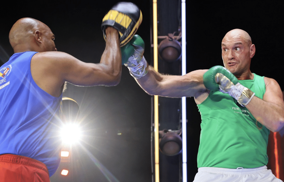 Entraînement médiatique Fury contre Usyk