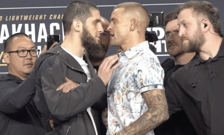 La sécurité sépare Makhachev et Poirier lors de leur confrontation