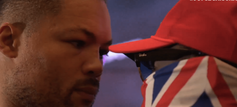 La pesée finale de Joyce et Chisora