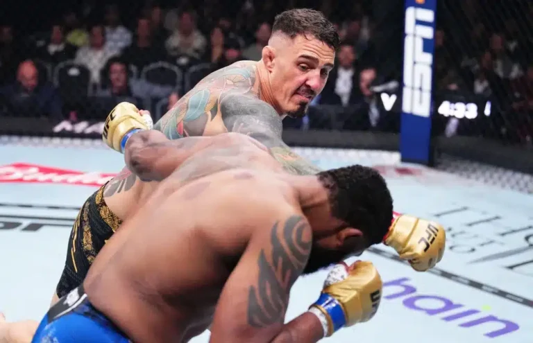 Tom Aspinall défend son titre intérimaire des poids lourds par KO technique contre Curtis Blaydes
