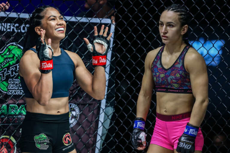 Denice Zamboanga rencontre Alyona Rassohyna pour le titre mondial intérimaire de MMA poids atomique féminin lors du ONE Fight Night 25