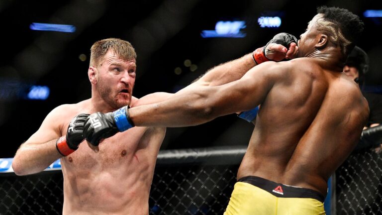 Le champion de la PFL Francis Ngannou remercie Stipe Miocic après l'annonce de sa retraite à l'UFC 309