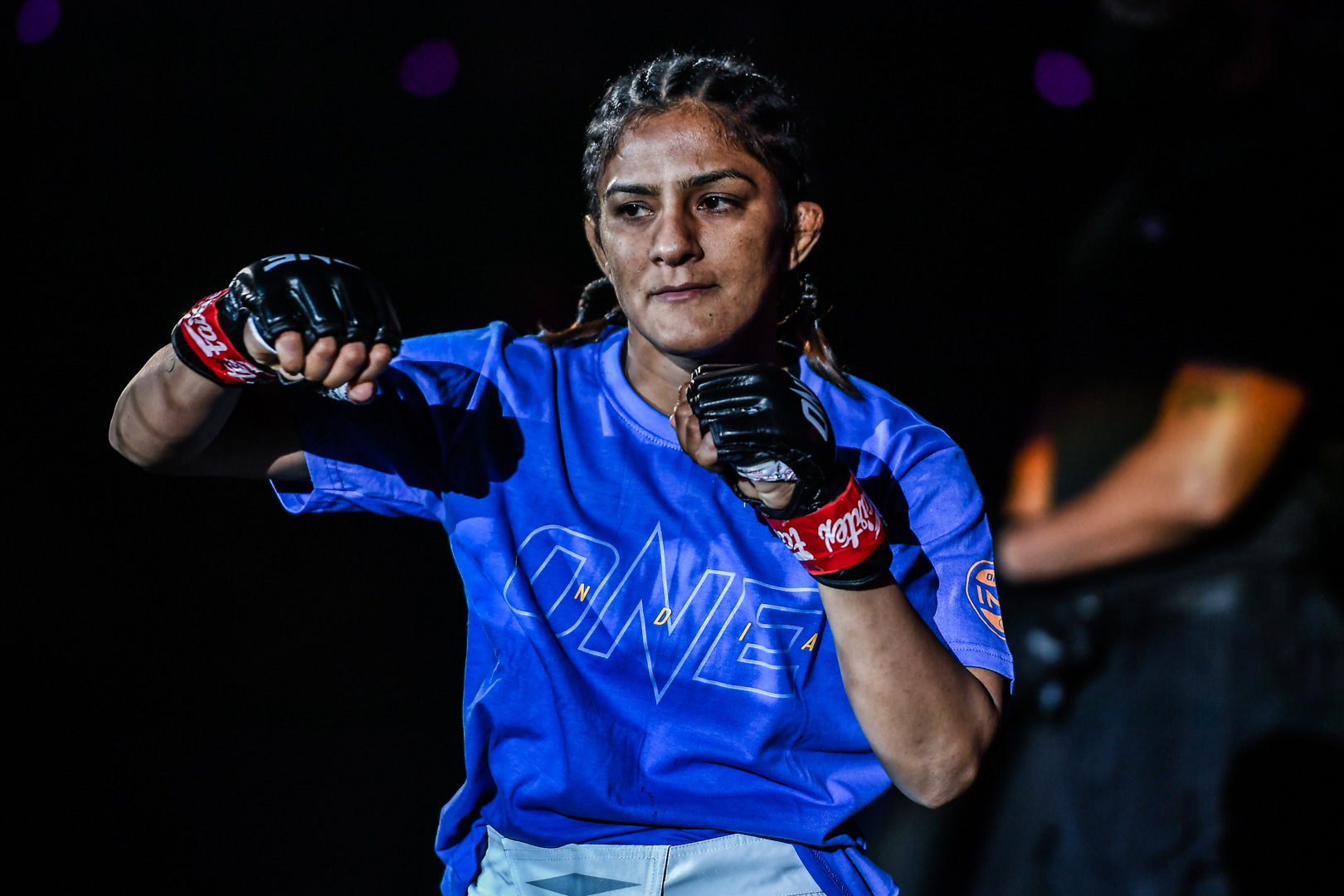 Ritu Phogat walks out to the Circle at ONE 161