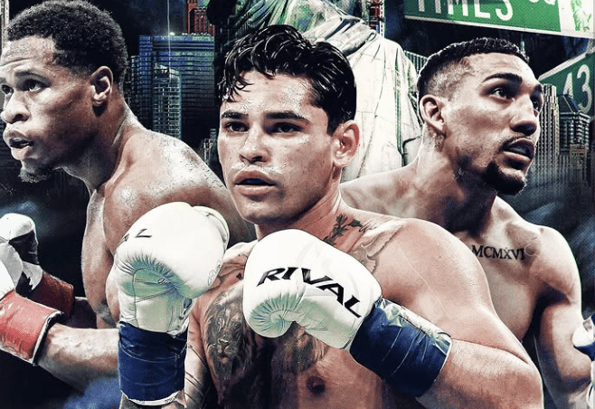Garcia, Haney et Lopez sur la carte Times Square
