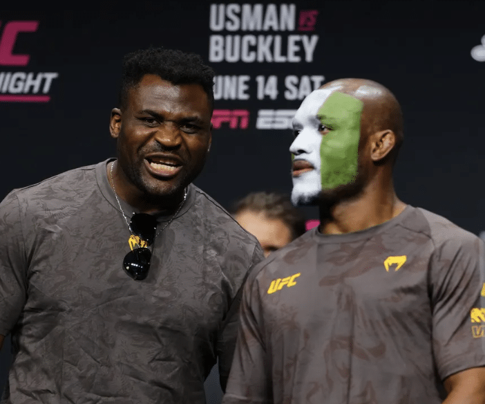 Ngannou accompagne Kamaru Usman à l'UFC Atlanta
