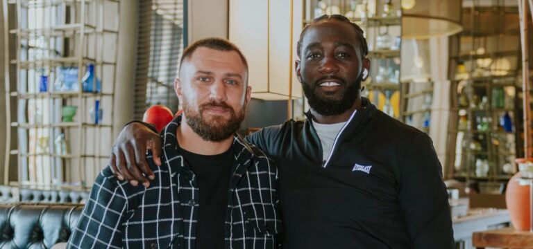 Crawford et Loma photographiés à la 38e convention annuelle de la WBO