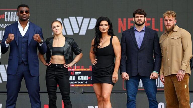 Rousey et Carano s&rsquo;affrontent devant le presseur avant la carte Netflix MMA