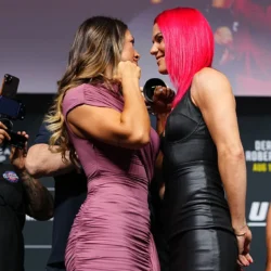 Dern et Robertson s’affrontent avant le combat pour le titre UFC 330