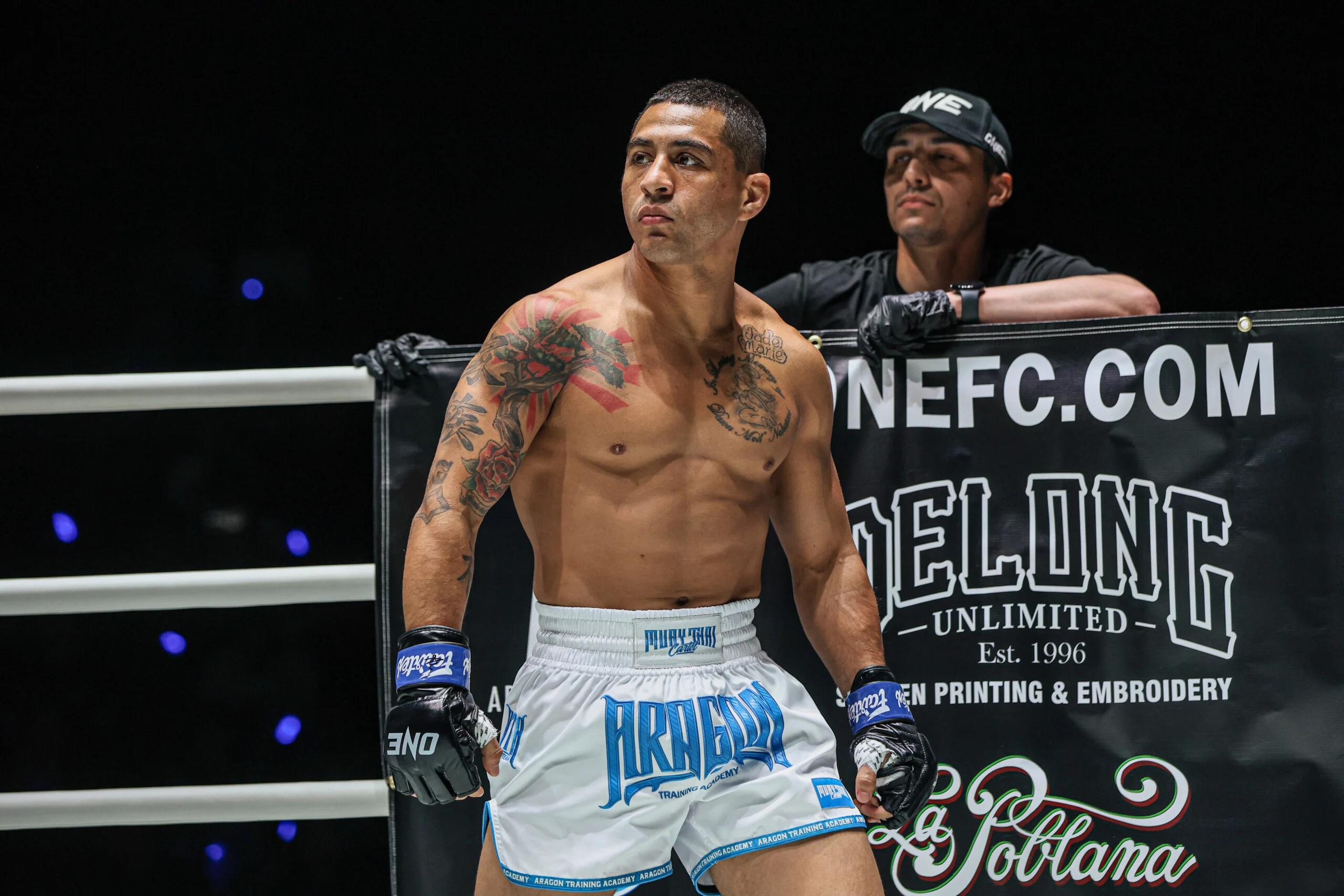 Gilbert Nakatani inside the ring at ONE Fight Night 42