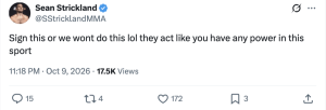 Sean Strickland sur X