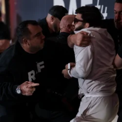 Tsarukyan et Chimaev impliqués dans une bagarre avec Dillon Danis au RAF 14 Presser
