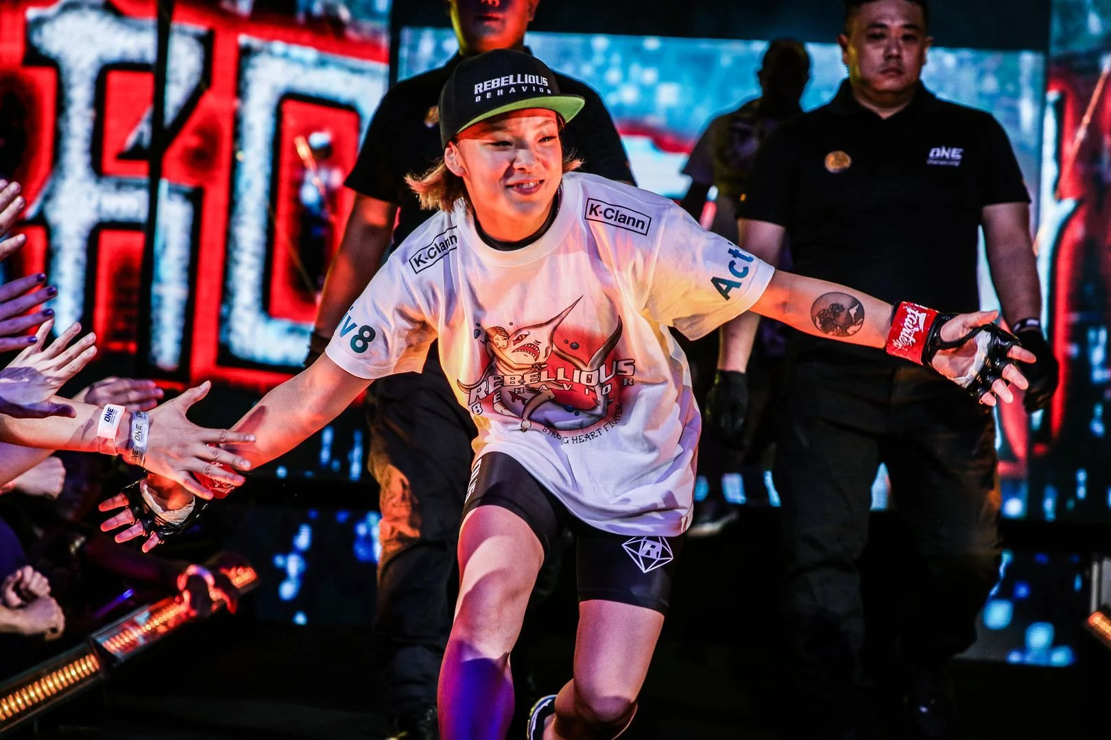 Itsuki Hirata arrives for her ONE Championship debut against Angelie Sabanal in June 2019.